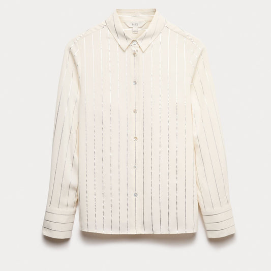 M&S foil printed shimmer shirt
