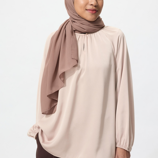 Uniqlo Satin Blouse Pink