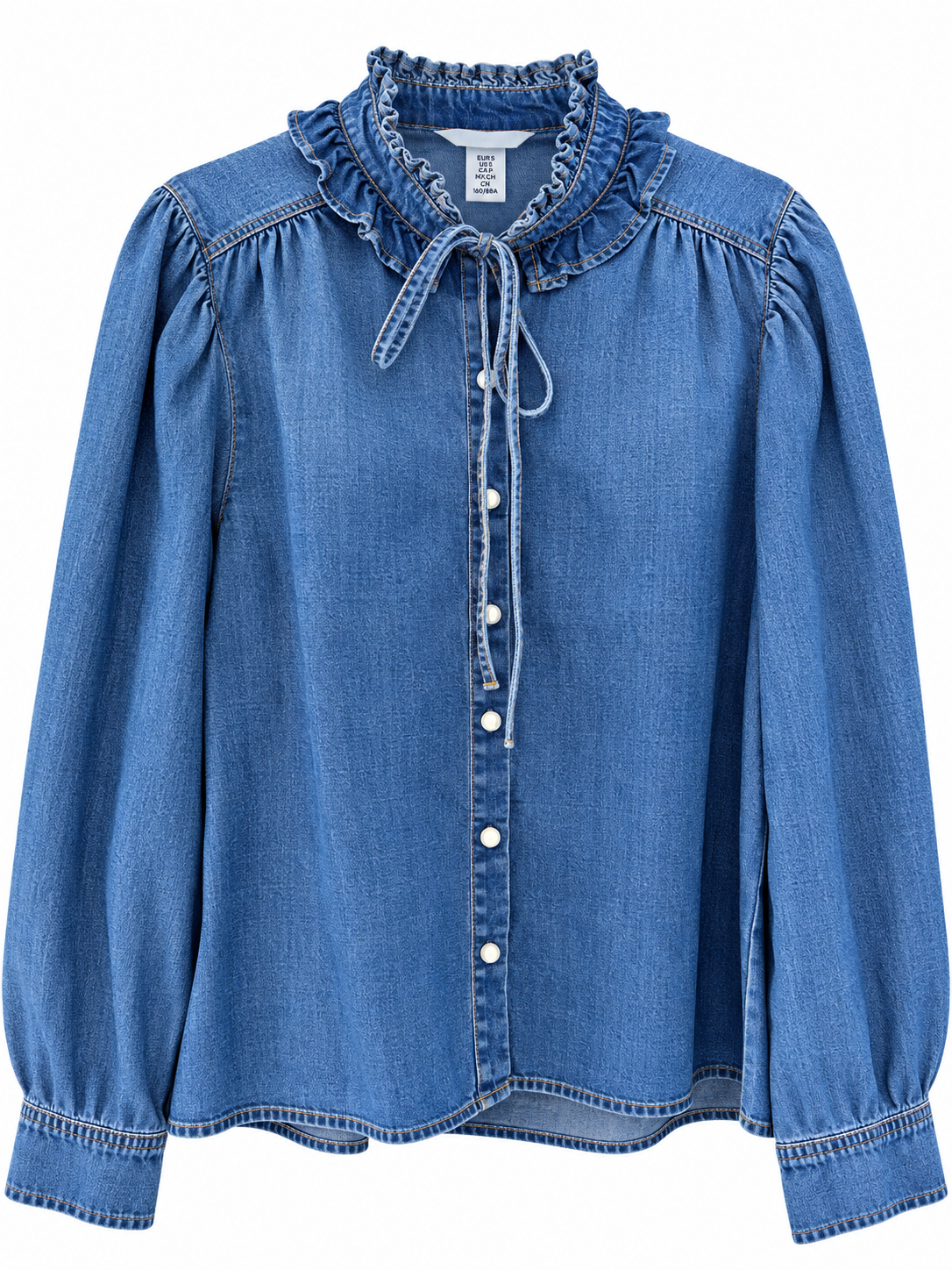 H&M denim blue blouse