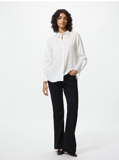 Uniqlo Rayon Shirt Off White