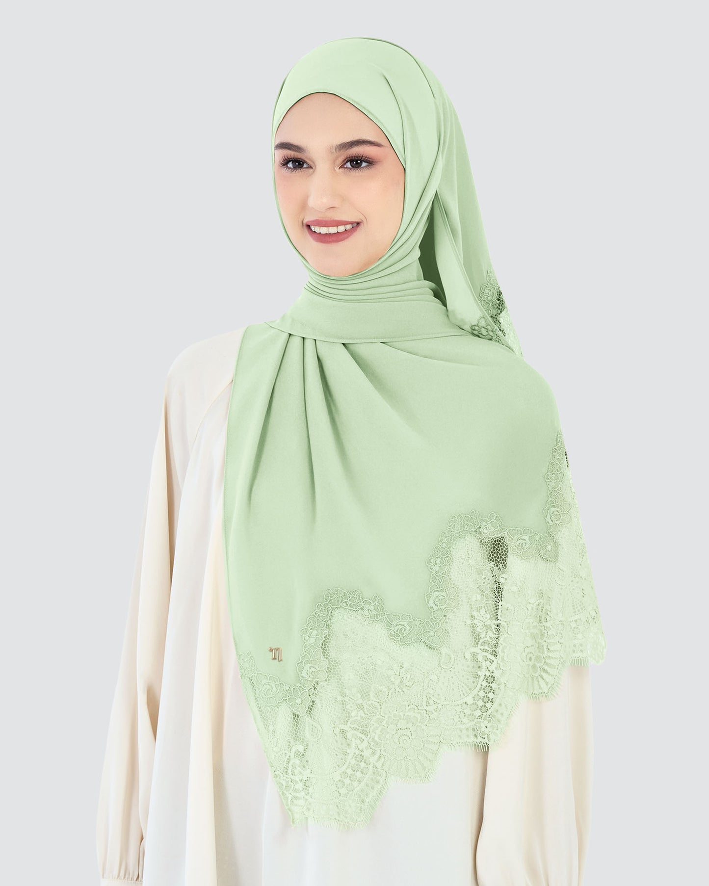 Naelofar lace crystal shawl seacrest