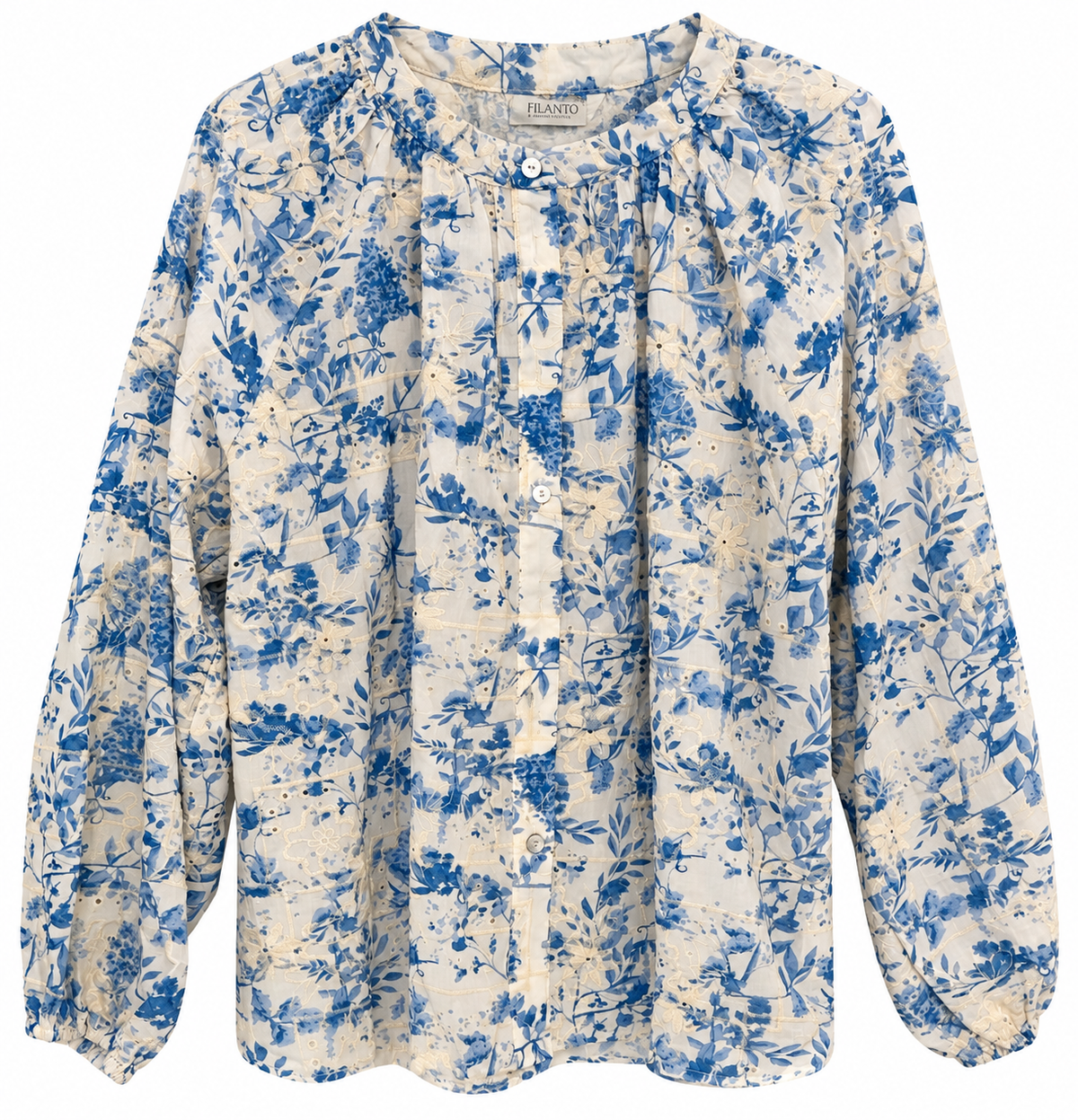 Filanto blue and white with embroidery