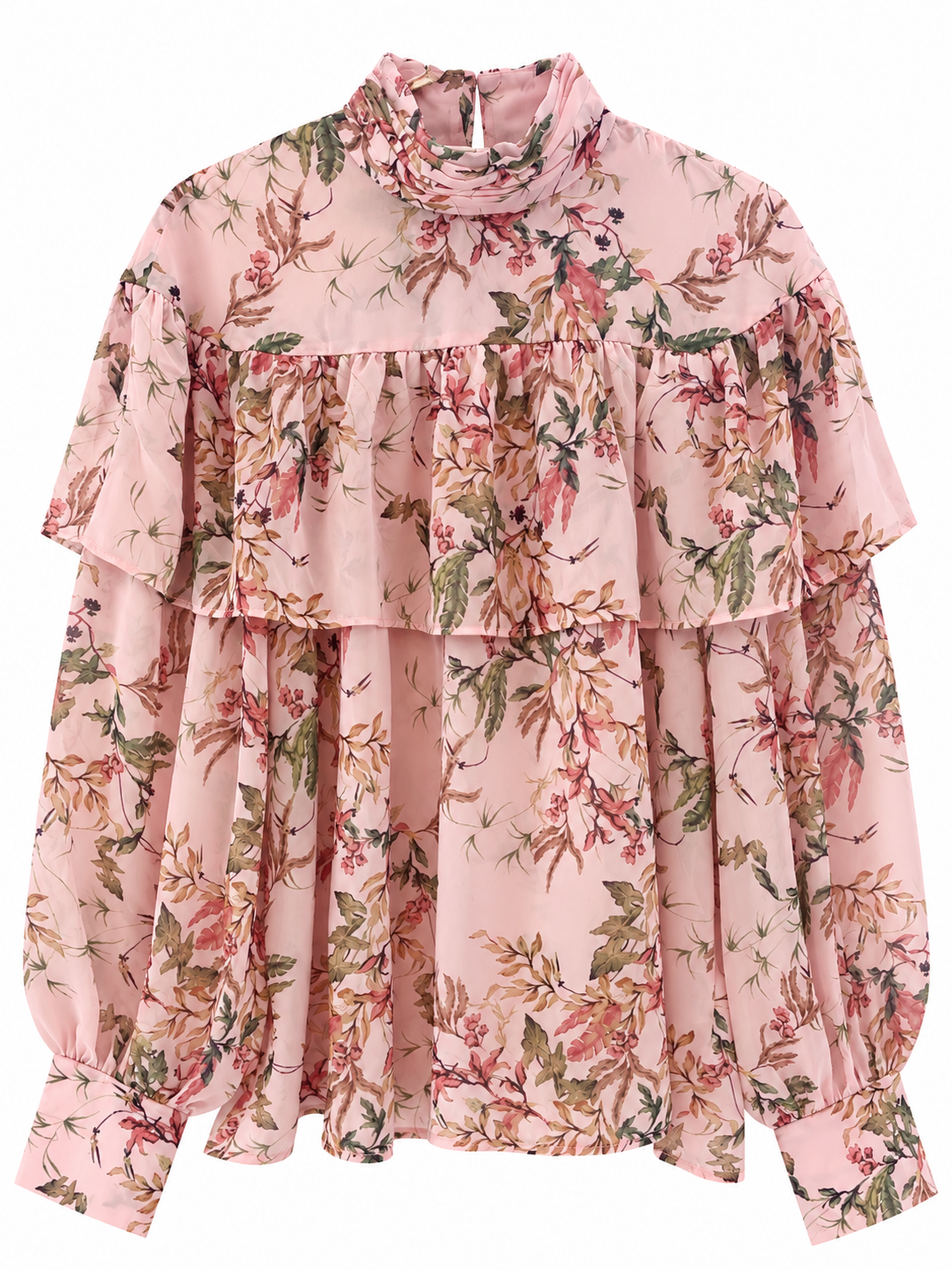 H&M floral pink blouse