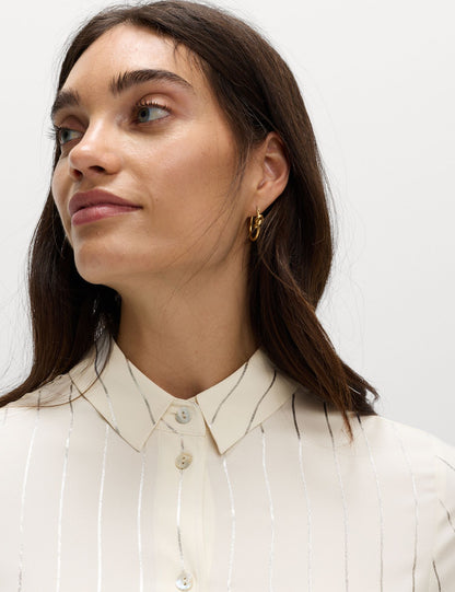 M&S foil printed shimmer shirt