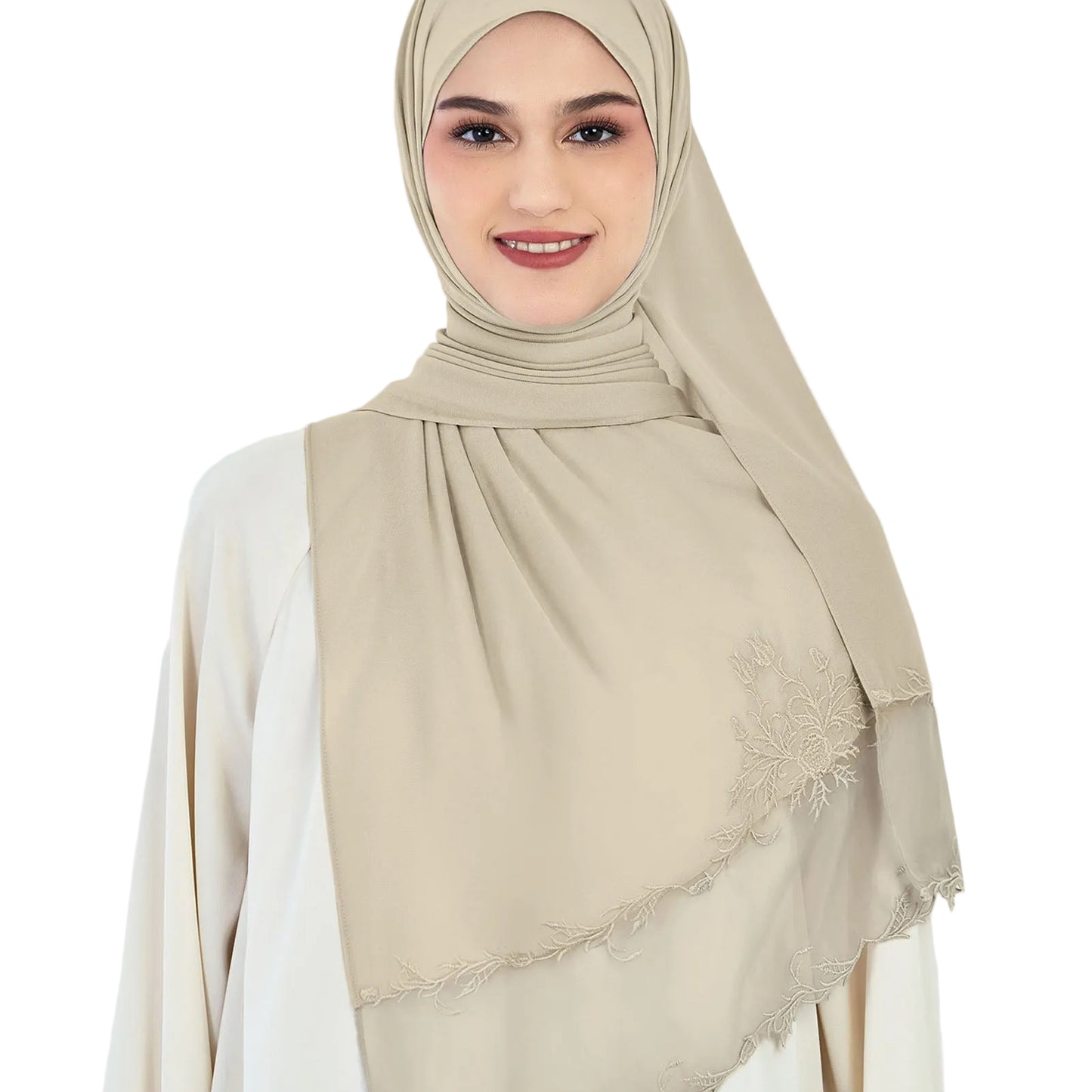 Naelofar chiffon shawl wz ogenza sand