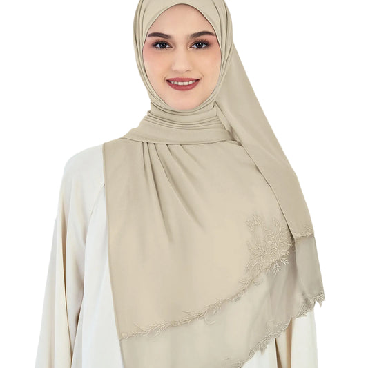 Naelofar chiffon shawl wz ogenza sand