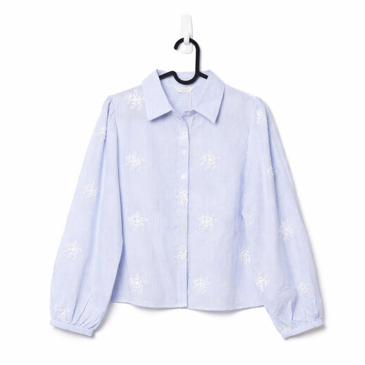 Rope blue embroidery shirt