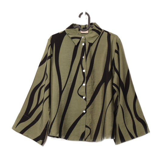 Olive printed shirt filanto