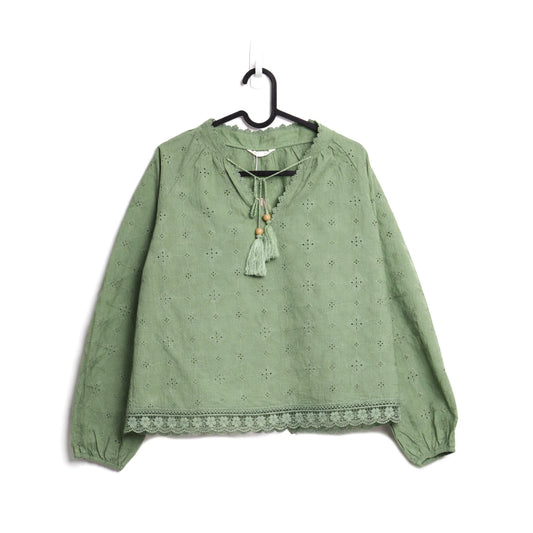 Filanto embroidered green top