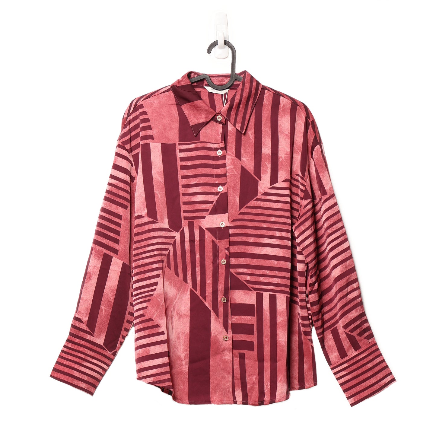 Filanto printed silk Maroon shirt