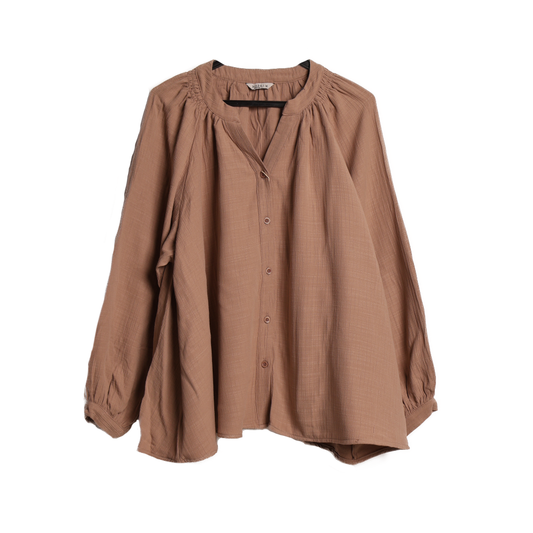 Rope textured cotton shirt