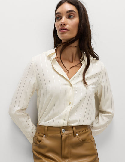 M&S foil printed shimmer shirt
