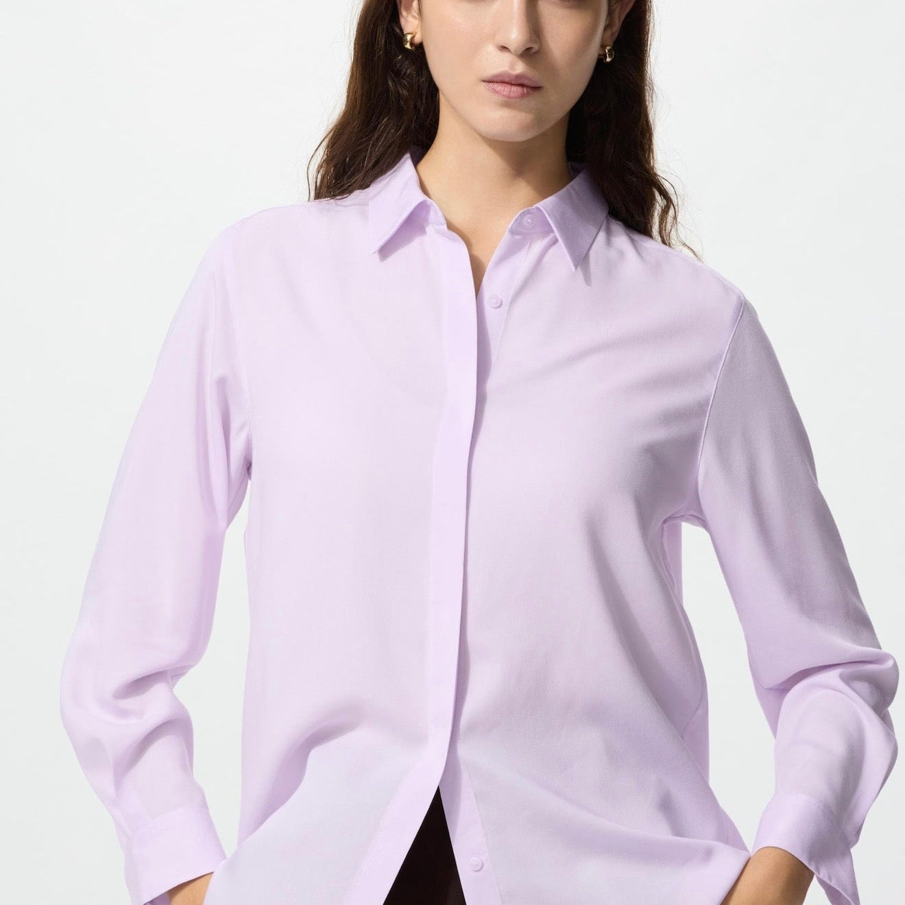 Uniqlo Rayon Shirt Purple