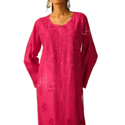 Shab Chanderi magenta 