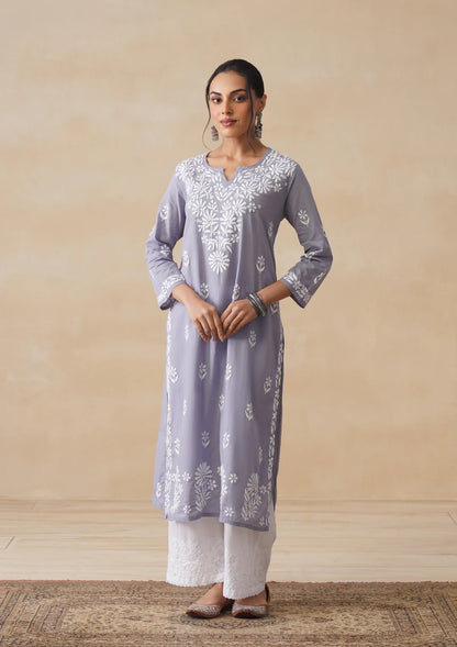 Nida Chikankari Gray