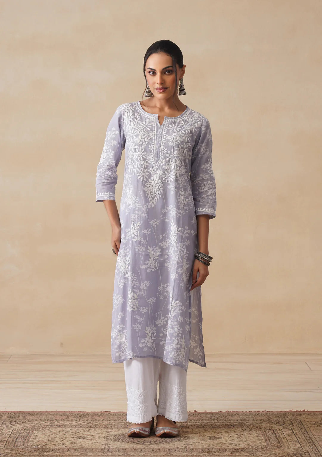Zainab Chikankari Grey