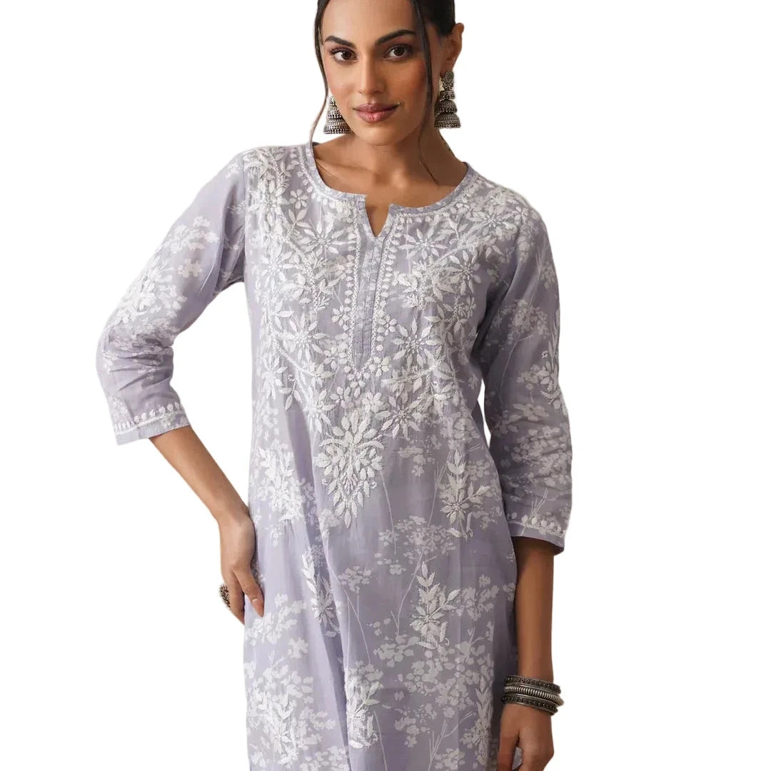 Zainab Chikankari Grey