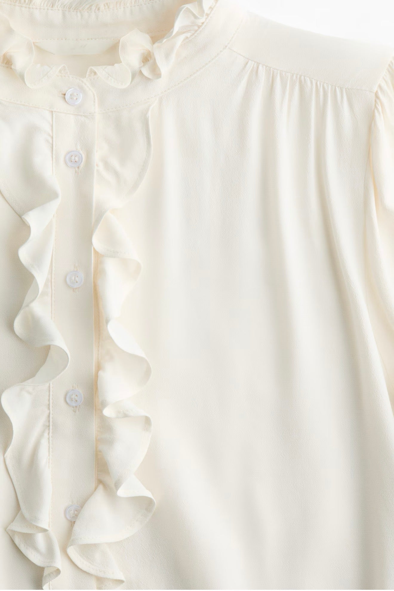 H&M Frill-Collared Blouse - White