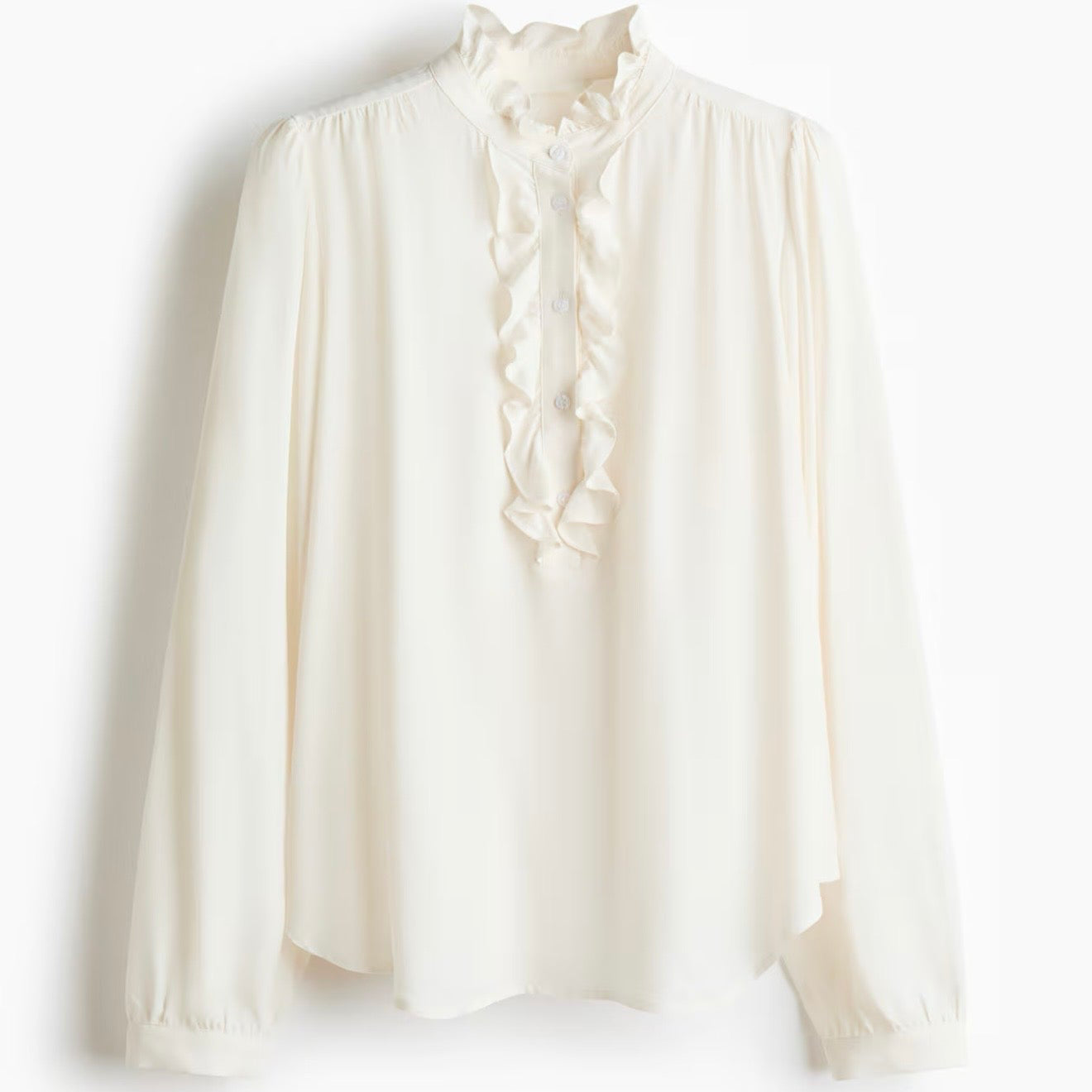 H&M Frill-Collared Blouse - White