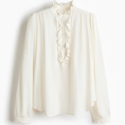 H&M Frill-Collared Blouse - White