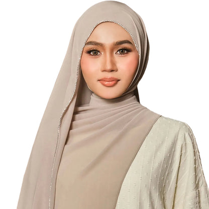 Poplook - Beaded chiffon shawl