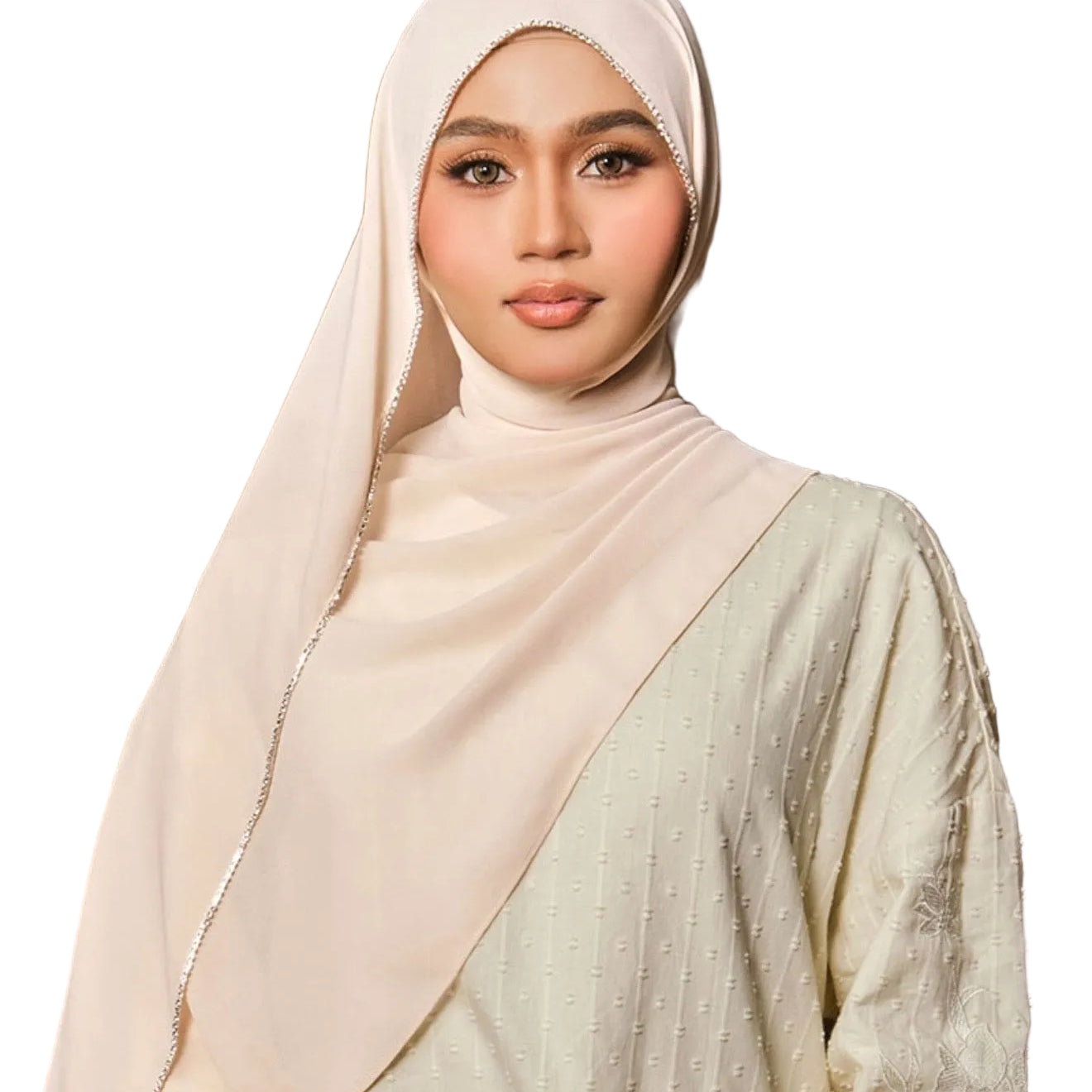 Poplook - Beaded chiffon shawl