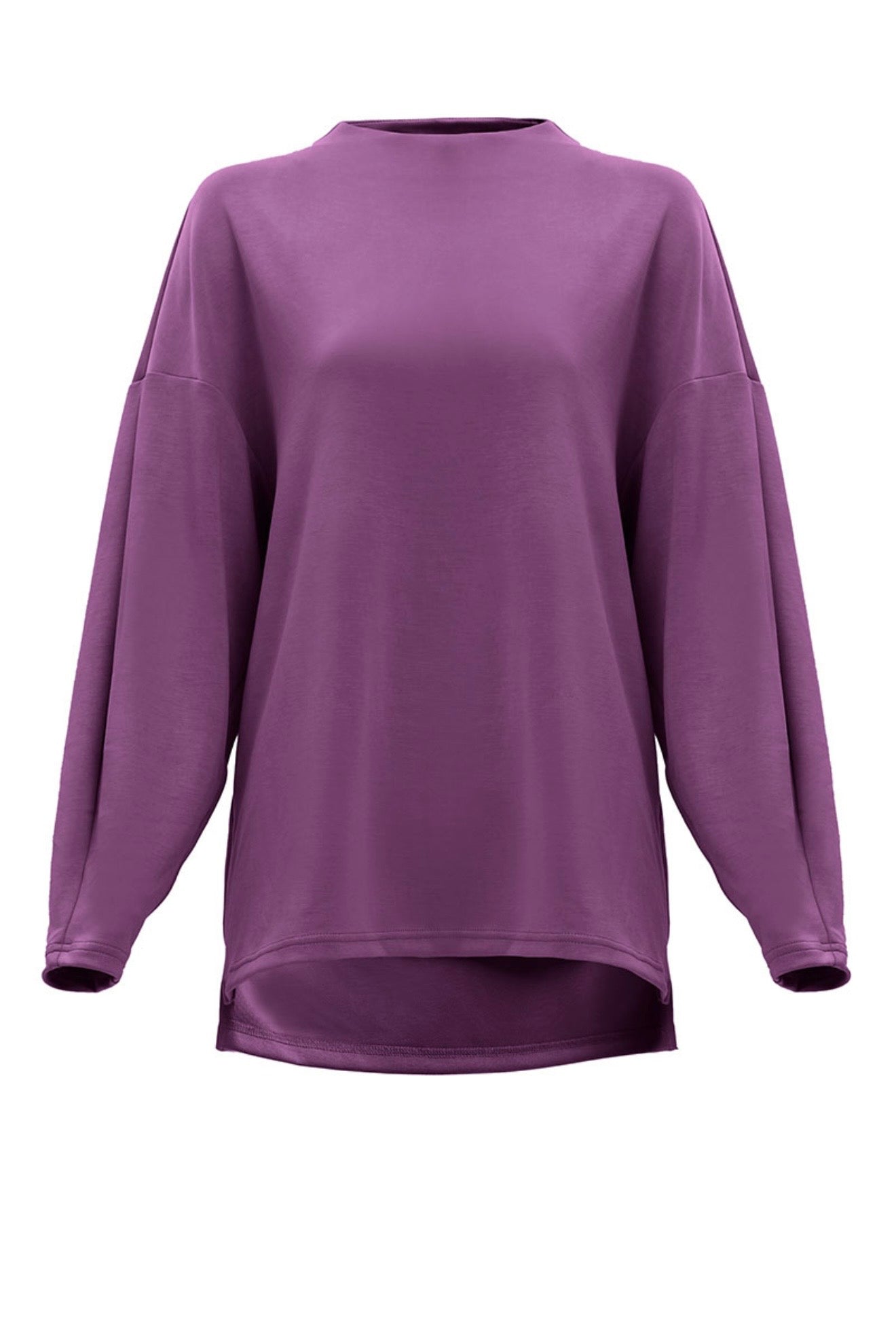 Poplook Soft High Neck Blouse – Blackberry