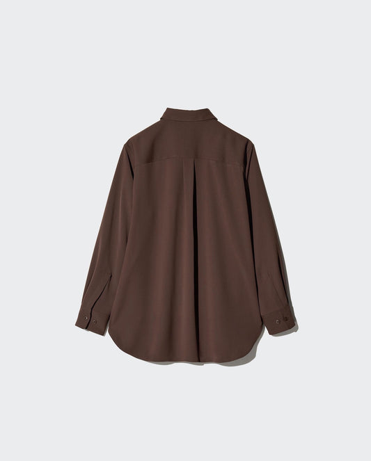 Uniqlo drape shirt brown