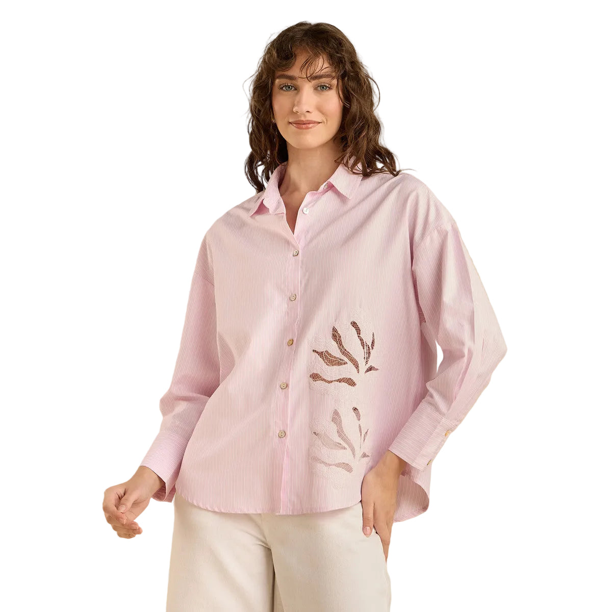 Max striped pink poplin shirt