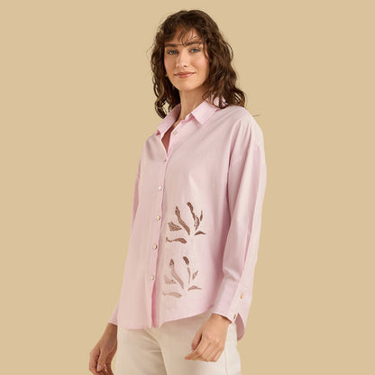 Max striped pink poplin shirt