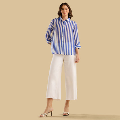 Max striped blue shirt