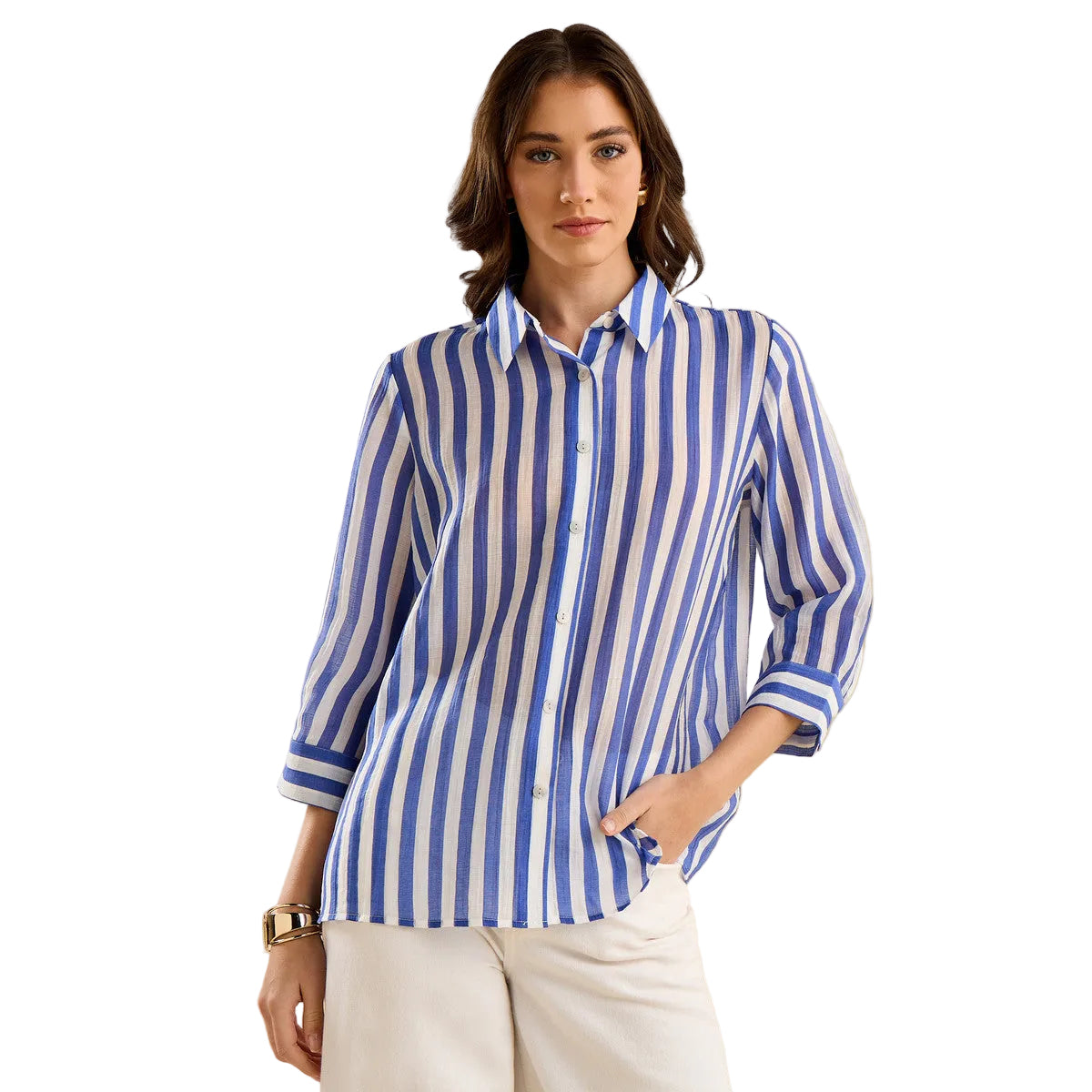 Max striped blue shirt