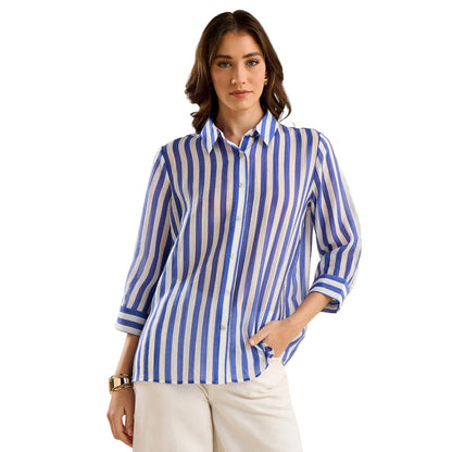 Max striped blue shirt