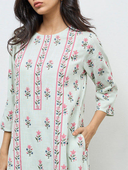 Westside white floral kurta M