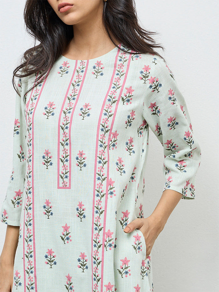 Westside white floral kurta M
