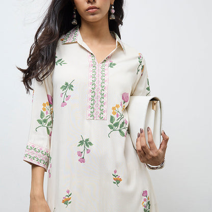 Westside off white printed kurta M