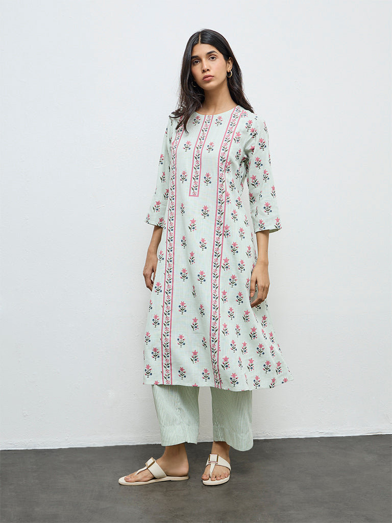 Westside white floral kurta M