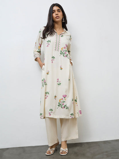 Westside off white printed kurta M