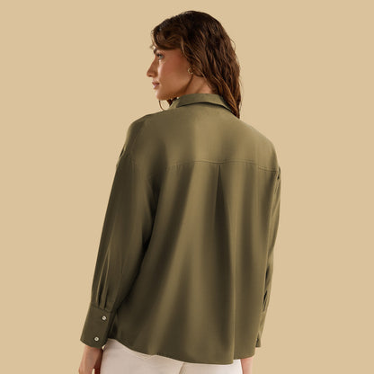 Max crepe shirt Green