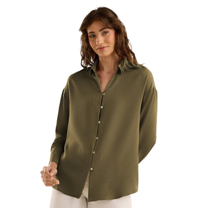 Max crepe shirt Green