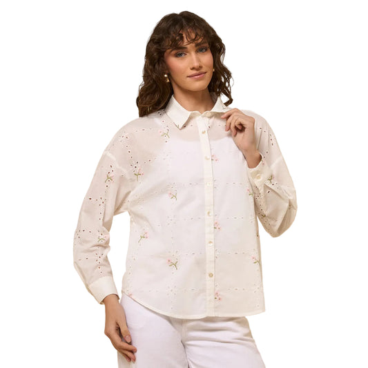Max embroidered cotton shirt