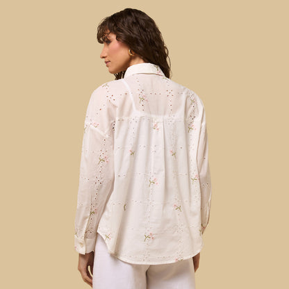 max embroidered cotton shirt