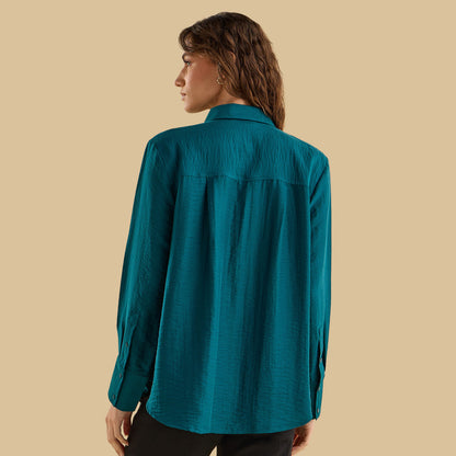 Max textured green shirt