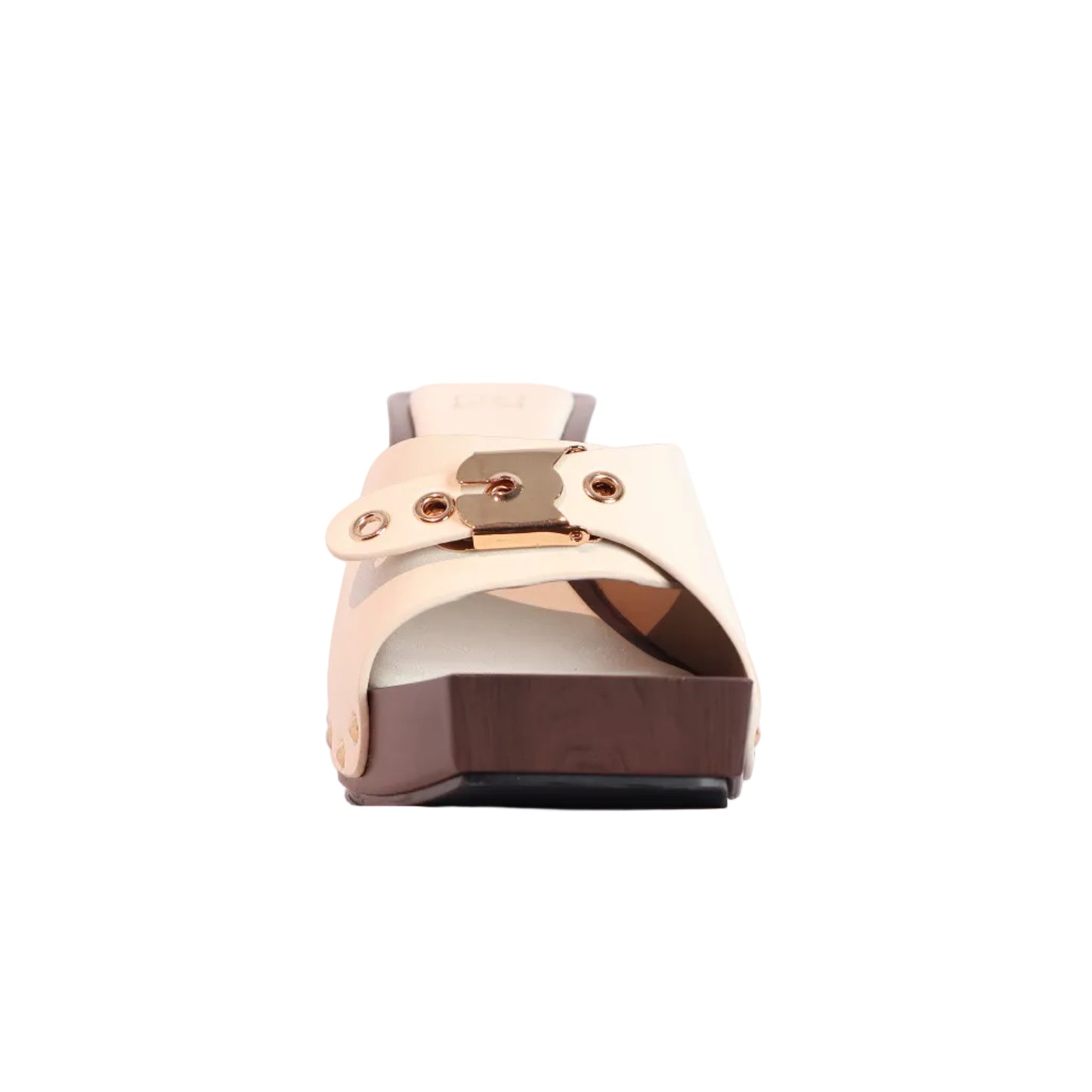 Vincci dark wood-effect block heel