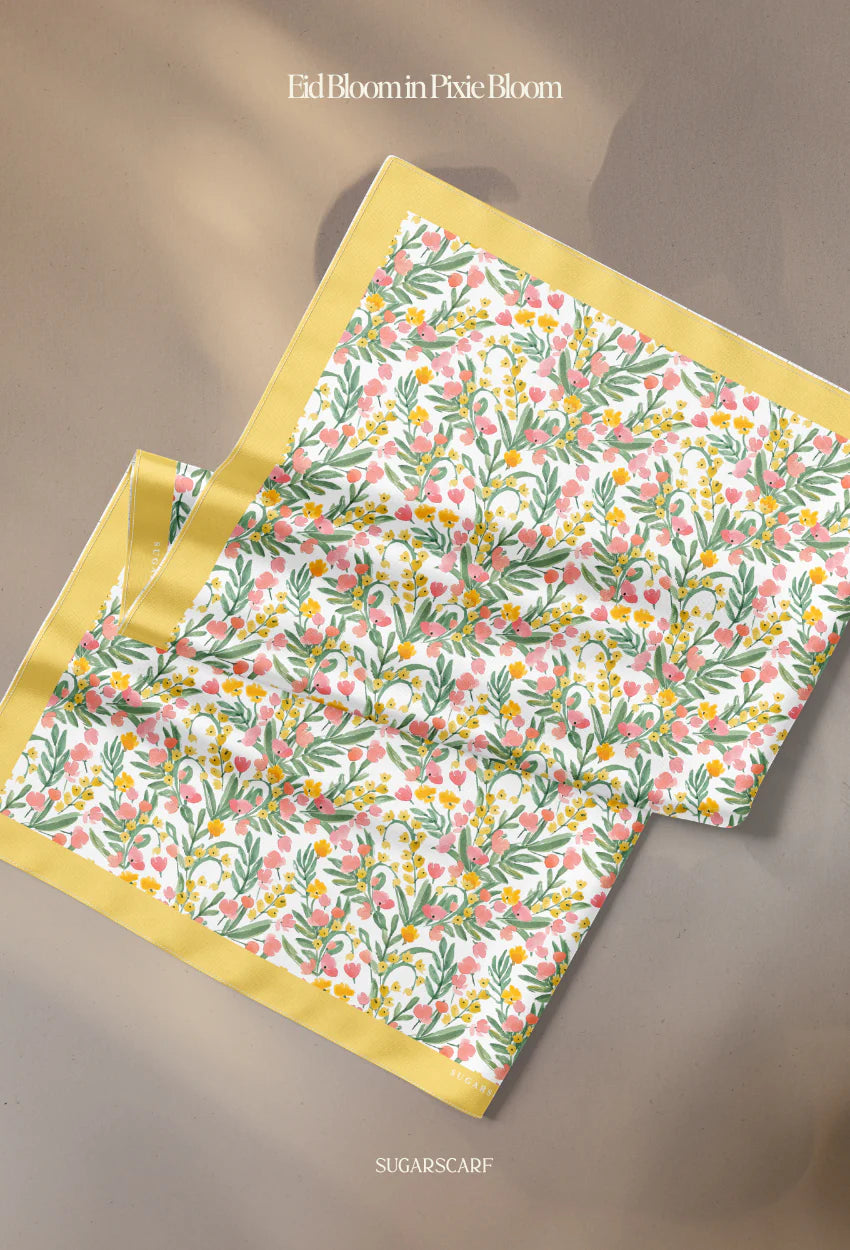 Sugar satin square pixie bloom