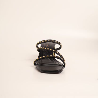 Vincci Gold Block Heel