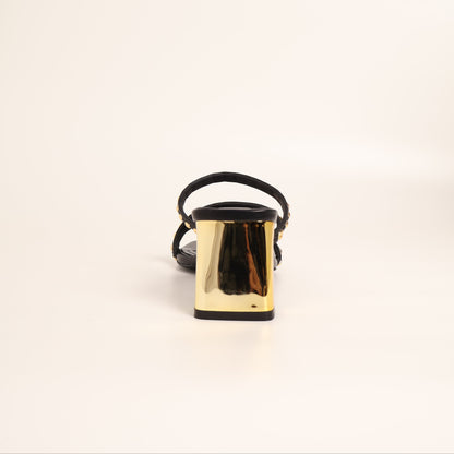 Vincci Gold Block Heel