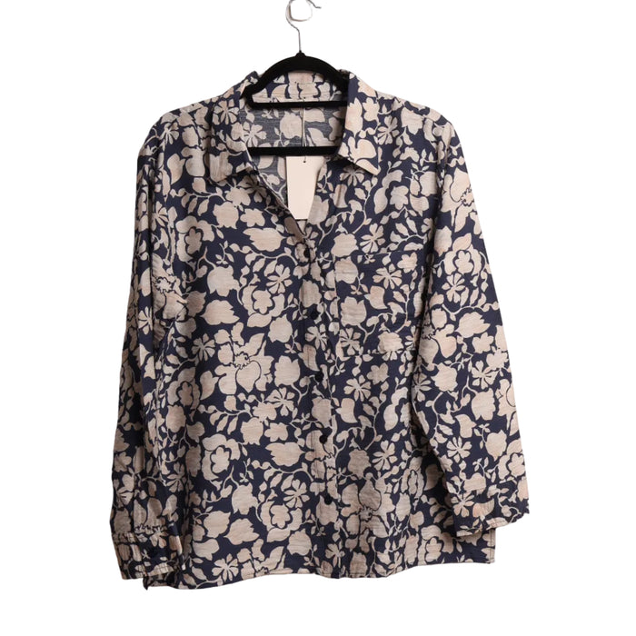 Filanto Floral Pattern Shirt - Dark Blue