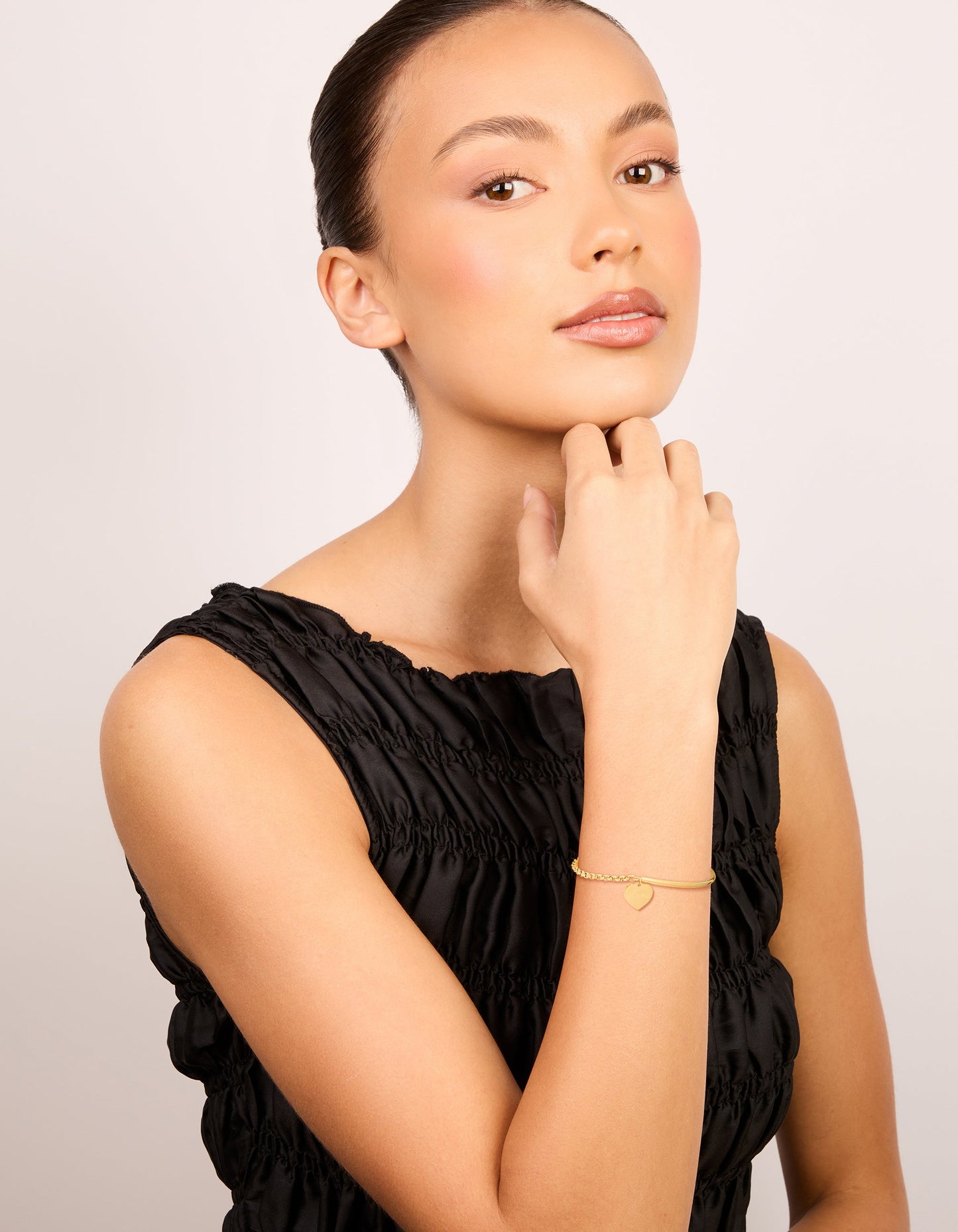 Bracelet Gold Plated Love Engraved Charm