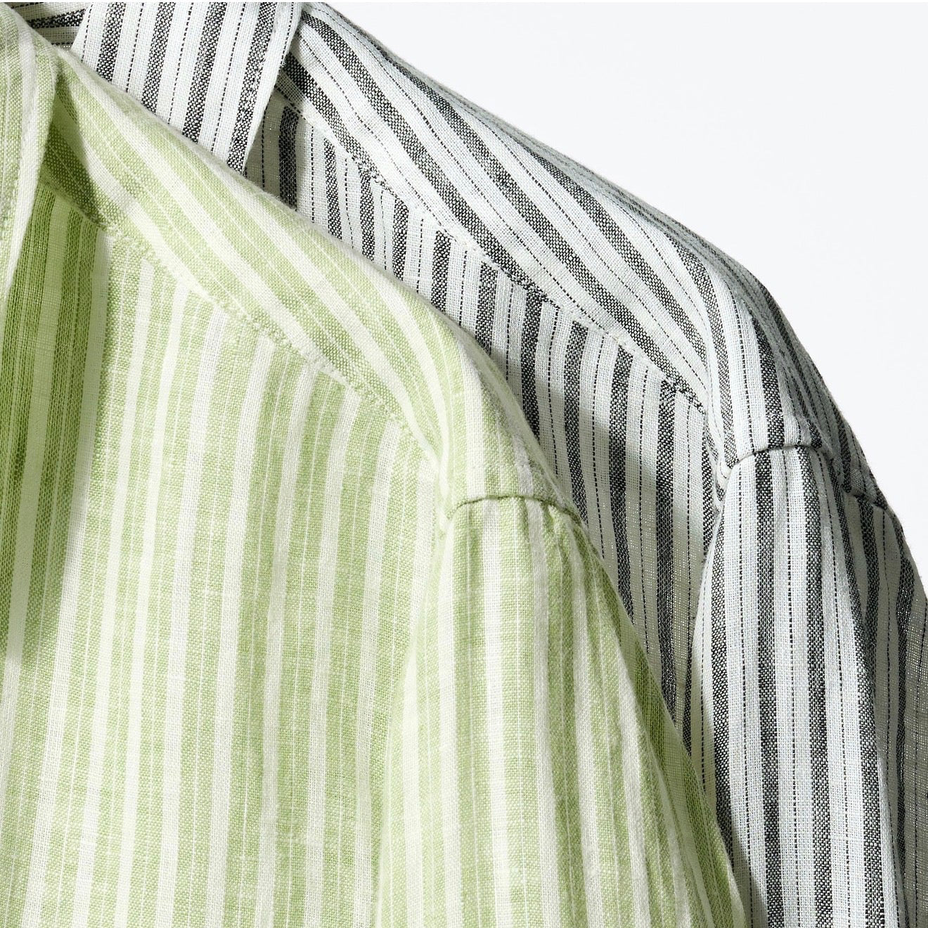 Uniqlo premium linen shirt stripe grey